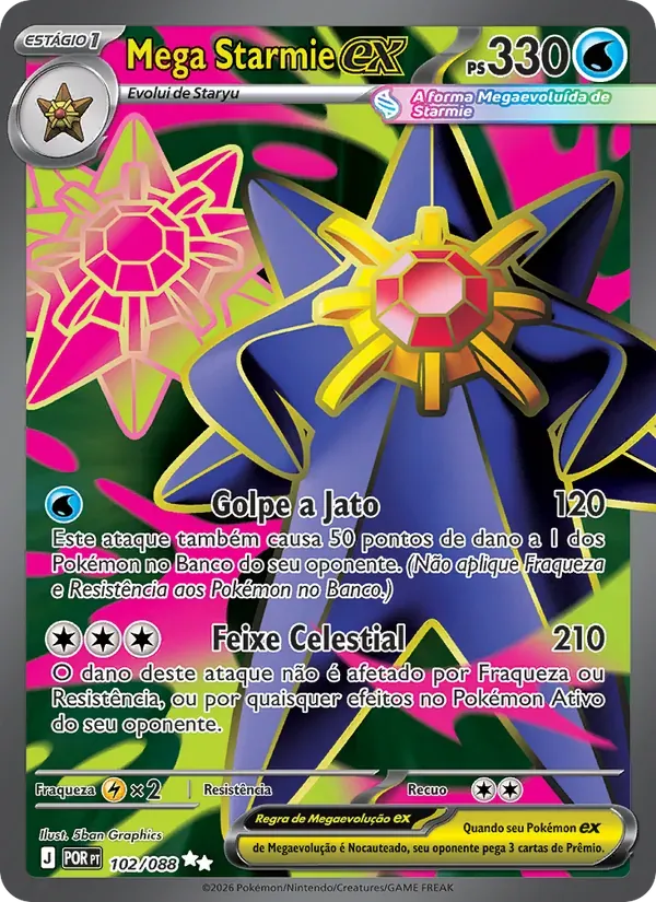 Mega Starmie ex 102/88 Equilíbrio Perfeito