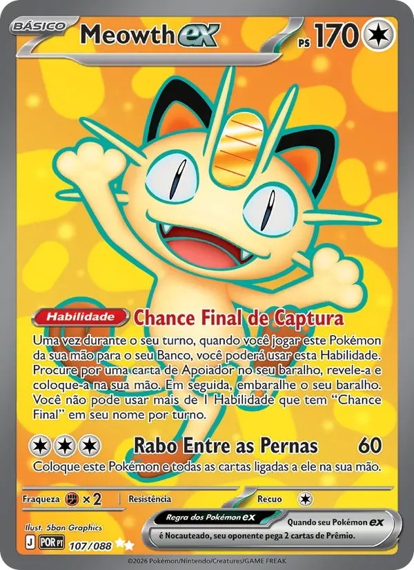 Meowth ex 107/88 Equilíbrio Perfeito