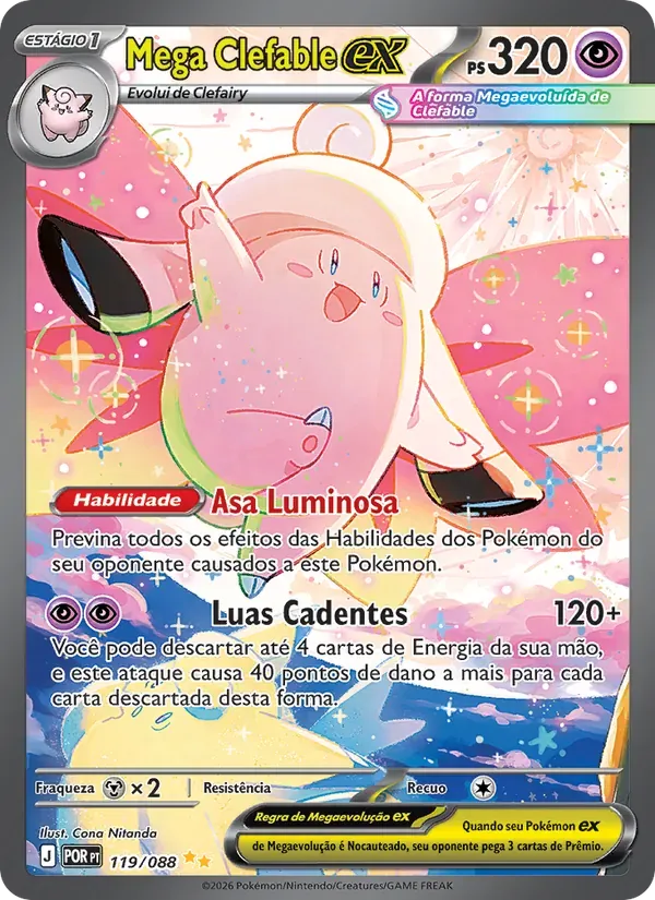 Mega Clefable ex 119/88 Equilíbrio Perfeito