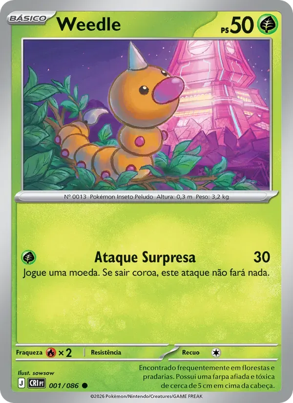 Weedle 001/86 Caos Ascendente