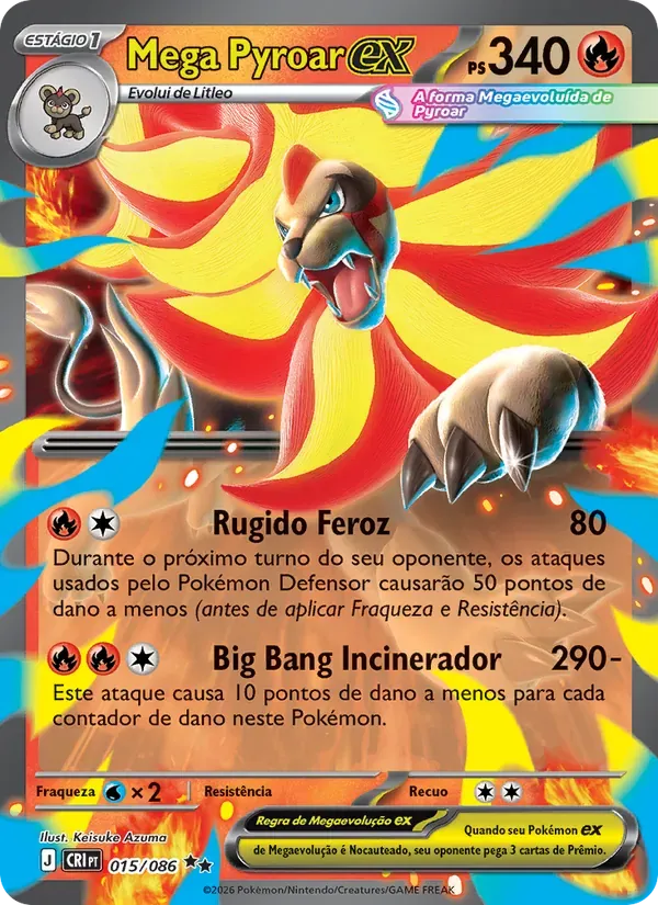 Mega Pyroar ex 015/86 Caos Ascendente
