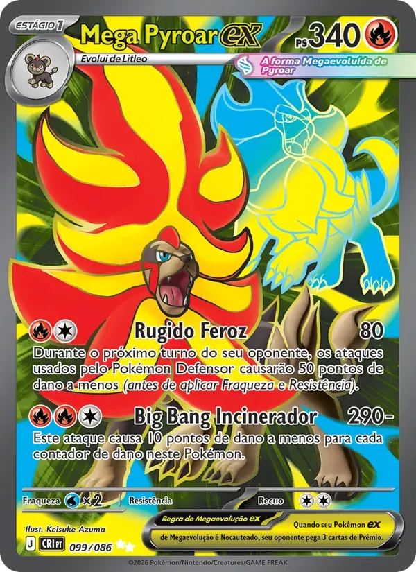 Mega Pyroar ex 099/86 Caos Ascendente