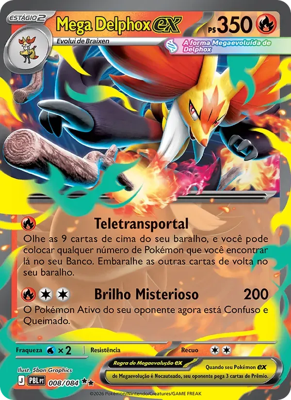 Mega Delphox ex 008/84 Escuridão Absoluta