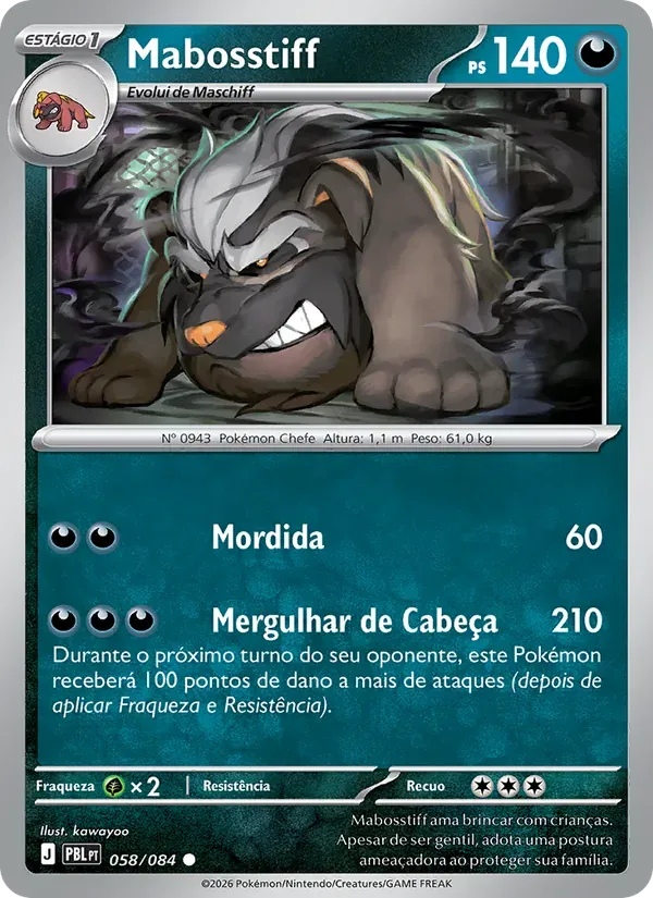 Mabosstiff 058/84 Escuridão Absoluta