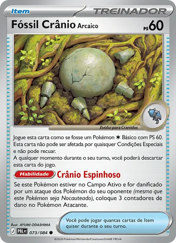 Fóssil Crânio Arcaico 073/84 Escuridão Absoluta