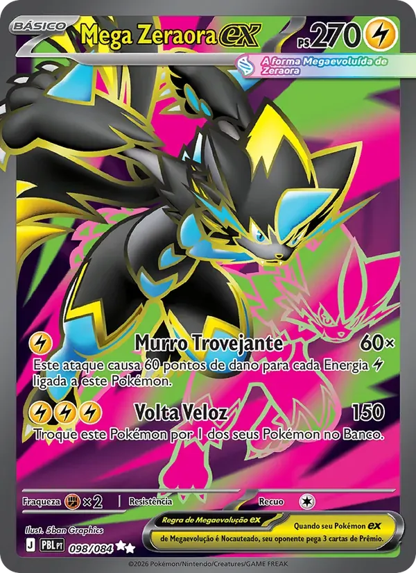 Mega Zeraora ex 098/84 Escuridão Absoluta