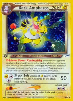 Dark Ampharos 1 Neo Destiny