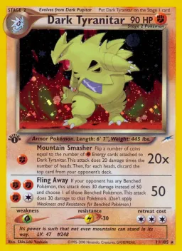 Dark Tyranitar 11 Neo Destiny