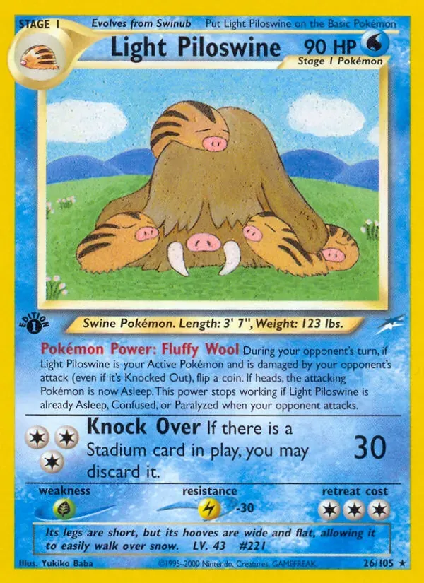 Light Piloswine 26/105 Neo Destiny