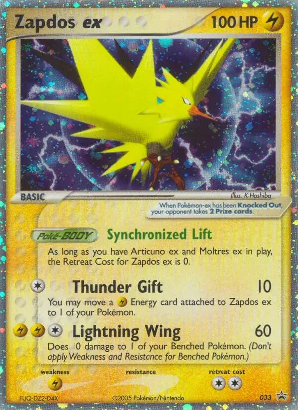 Zapdos ex 33/40 Nintendo Black Star Promos