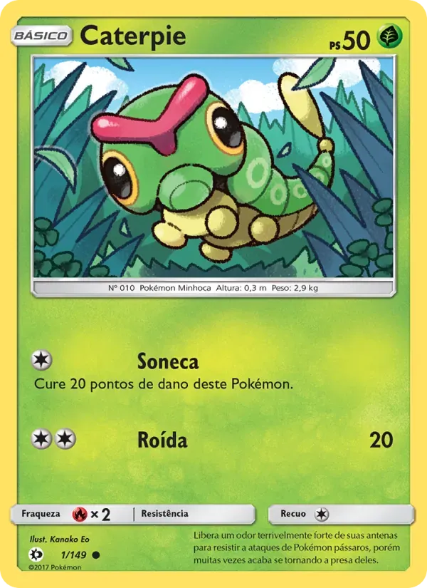 Caterpie 1/149 Sol e Lua