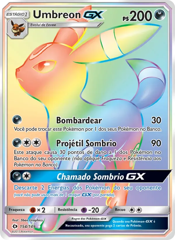 Umbreon GX 154/149 Sol e Lua
