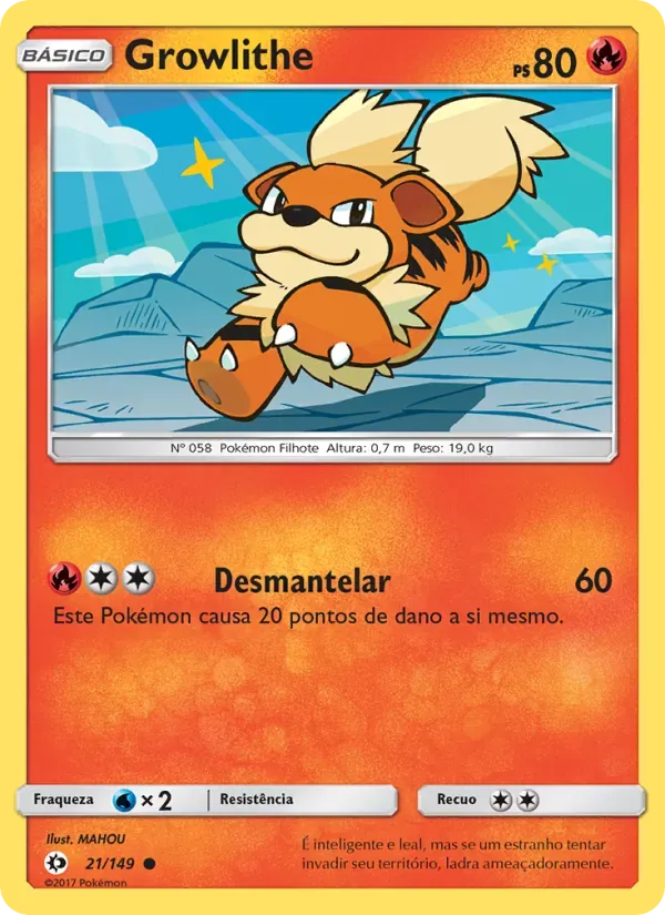 Growlithe 21/149 Sol e Lua