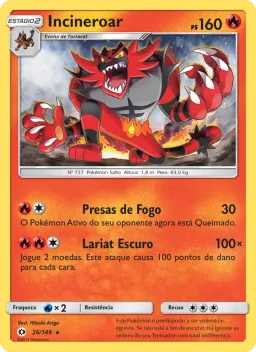 Incineroar 26 Sol e Lua