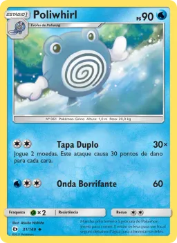 Poliwhirl 31 Sol e Lua