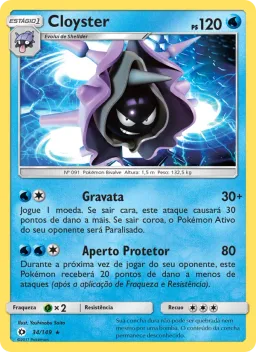 Cloyster 34 Sol e Lua