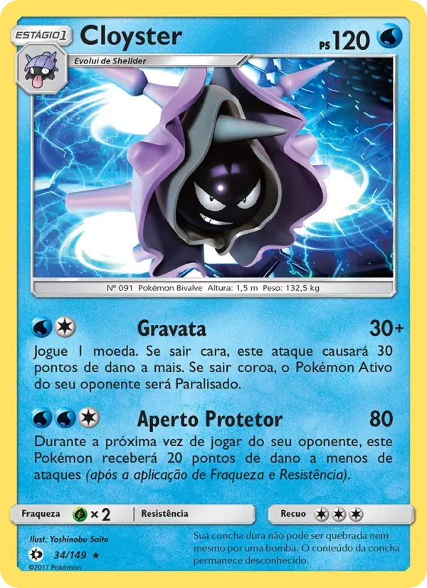 Cloyster 34/149 Sol e Lua
