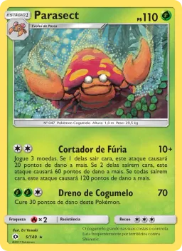Parasect 5 Sol e Lua