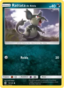 Rattata de Alola 76 Sol e Lua