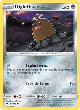Diglett de Alola 86 Sol e Lua