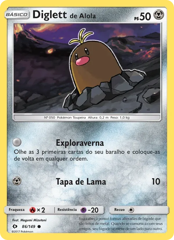 Diglett de Alola 86/149 Sol e Lua