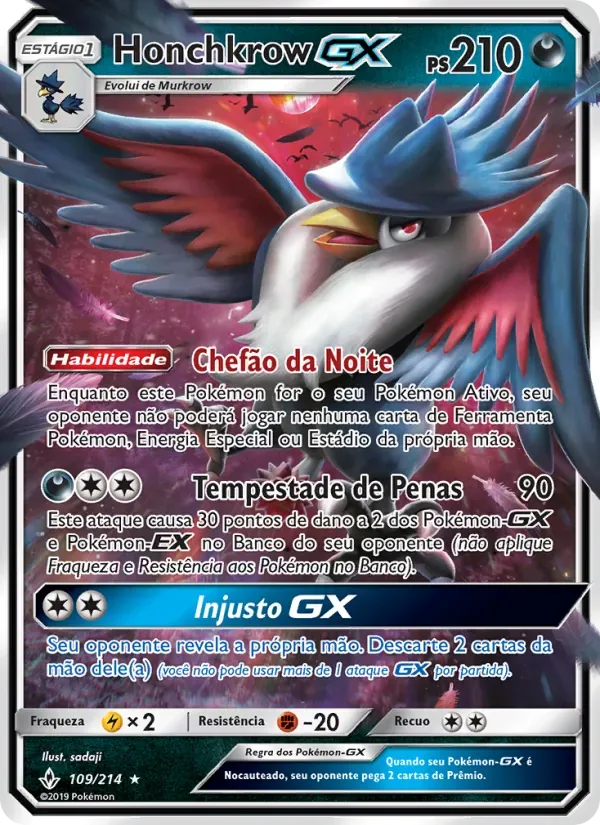 Honchkrow GX 109/214 Elos Inquebráveis