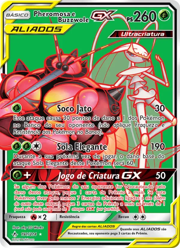 Pheromosa e Buzzwole GX 191/214 Elos Inquebráveis