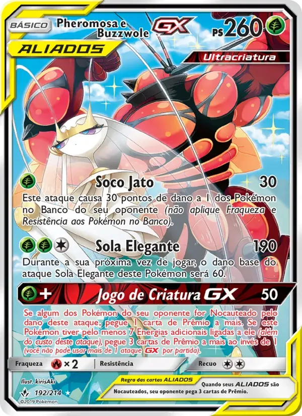 Pheromosa e Buzzwole GX 192/214 Elos Inquebráveis