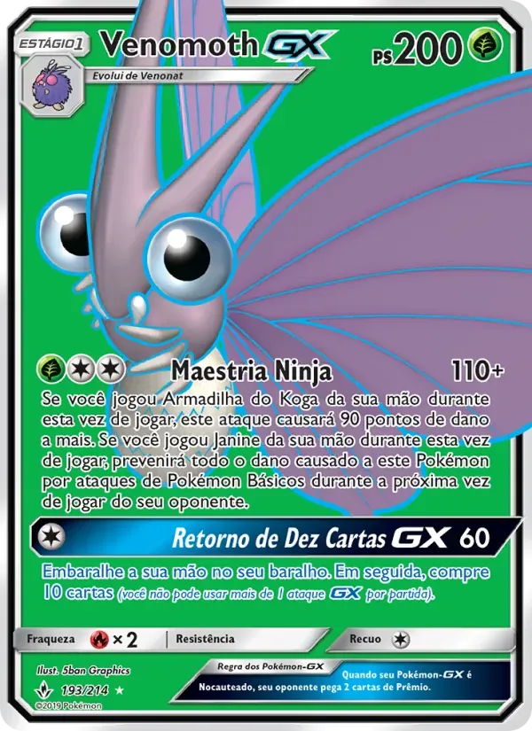 Venomoth GX 193/214 Elos Inquebráveis