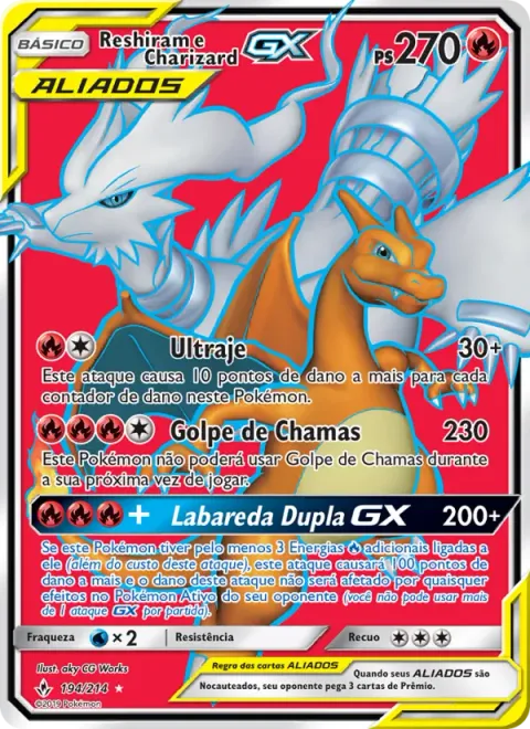 Reshiram e Charizard GX 194/214