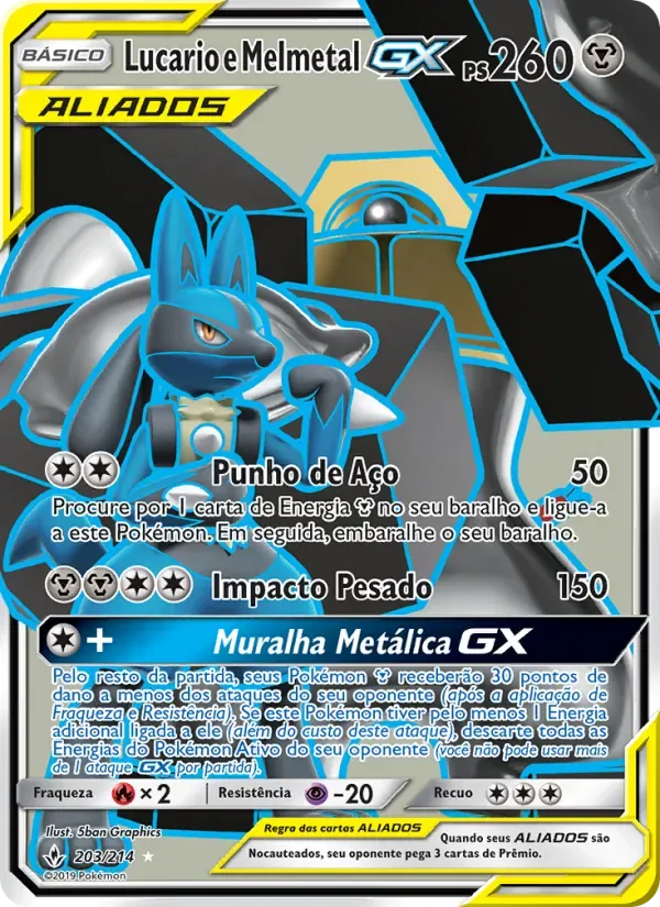 Lucario e Melmetal GX 203/214 Elos Inquebráveis