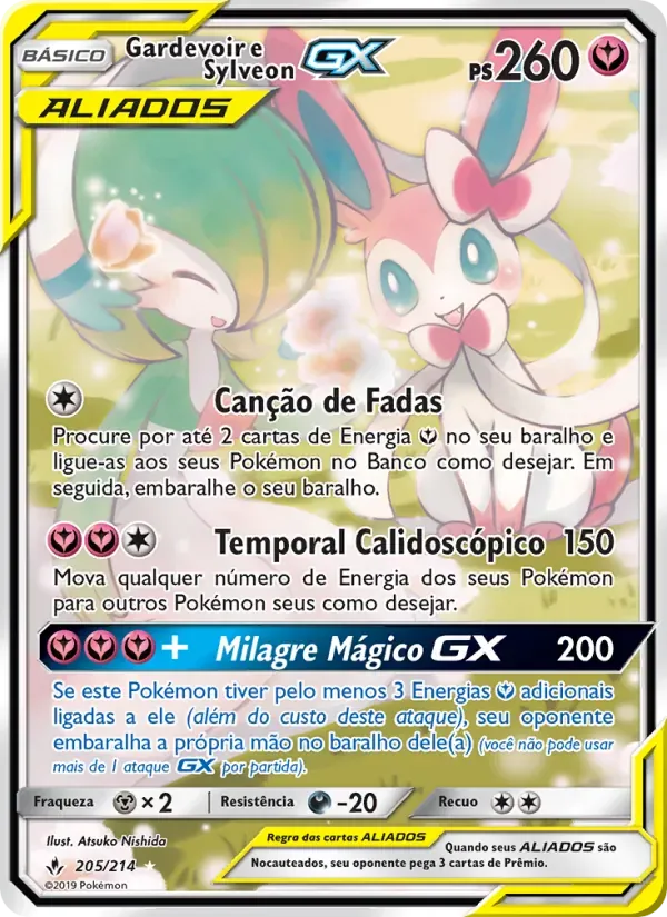 Gardevoir e Sylveon GX 205/214 Elos Inquebráveis