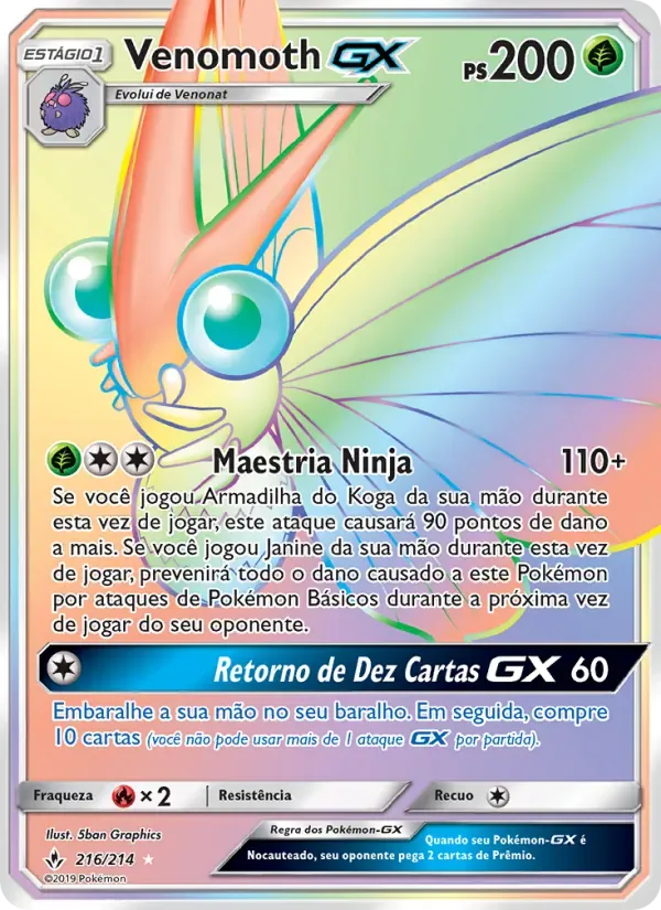 Venomoth GX 216/214 Elos Inquebráveis