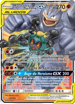 Marshadow e Machamp GX 82 Elos Inquebráveis