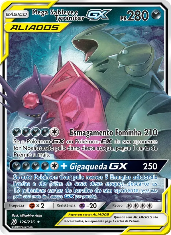 Mega Sableye e Tyranitar GX 126/236 Sintonia Mental