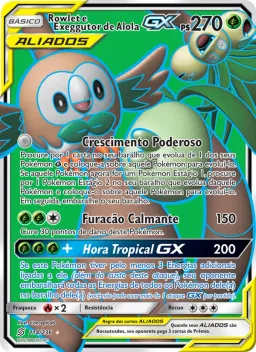 Rowlet e Exeggutor de Alola GX 214 Sintonia Mental 