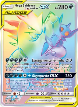Mega Sableye e Tyranitar GX 245 Sintonia Mental