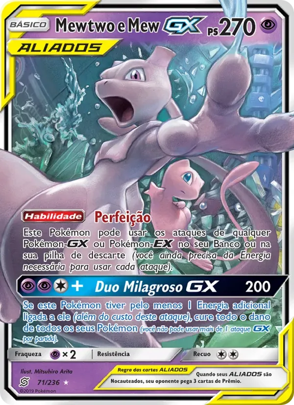 Mewtwo e Mew GX 71/236 Sintonia Mental 