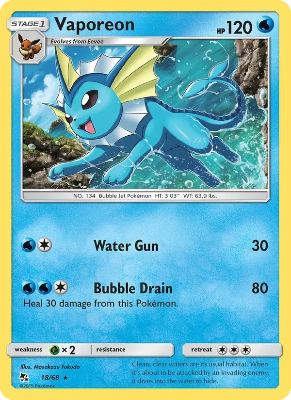 Vaporeon 18/68 Destinos Ocultos