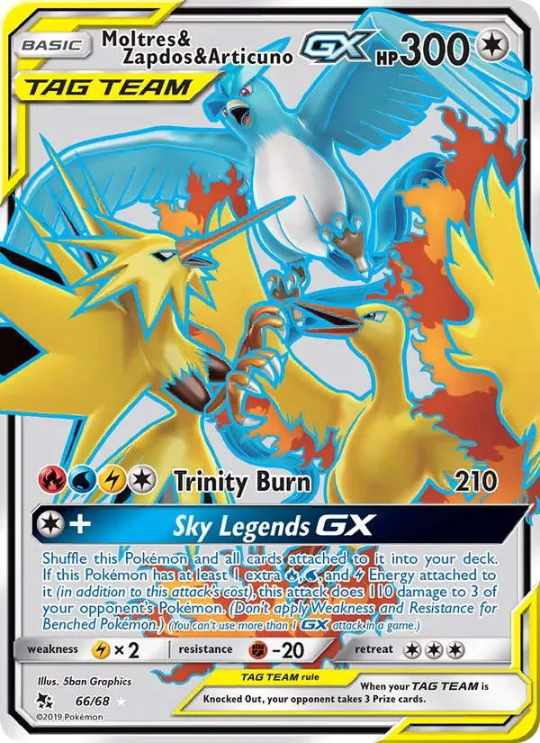 Moltres & Zapdos & Articuno GX 66/68 Destinos Ocultos