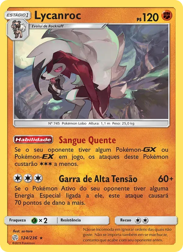 Lycanroc 124/236 Eclipse Cósmico