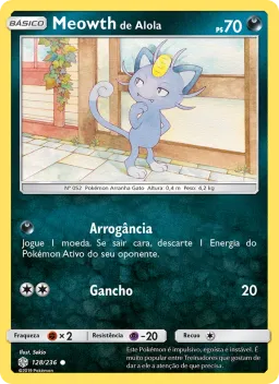 Meowth de Alola 128 Eclipse Cósmico
