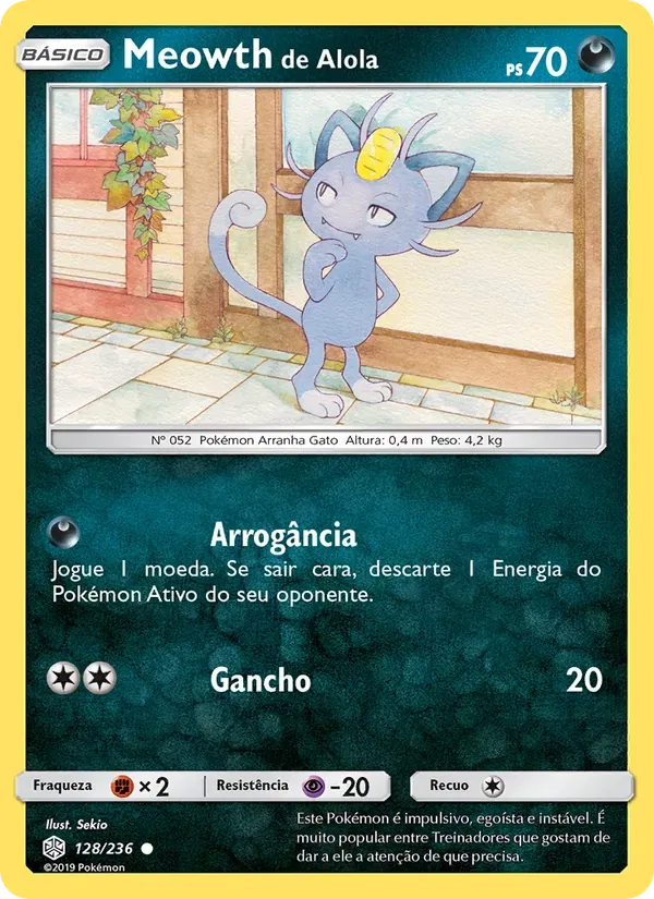 Meowth de Alola 128/236 Eclipse Cósmico