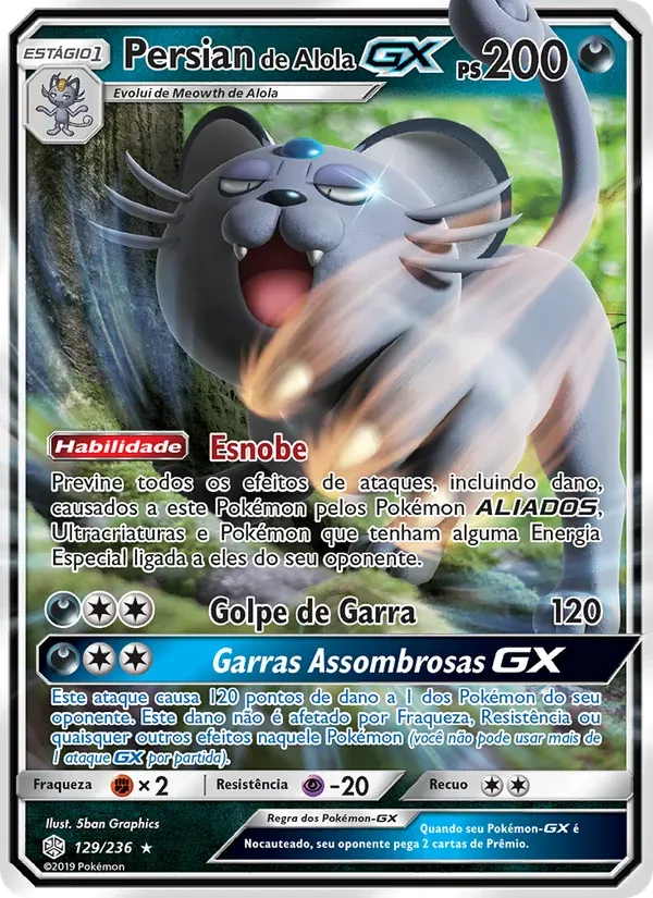 Persian de Alola GX 129/236 Eclipse Cósmico