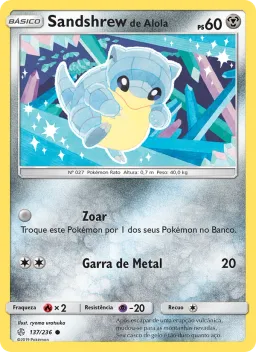 Sandshrew de Alola 137 Eclipse Cósmico