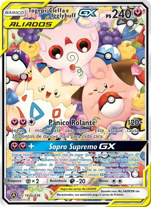 Togepi, Cleffa e Igglybuff GX 143/236 Eclipse Cósmico