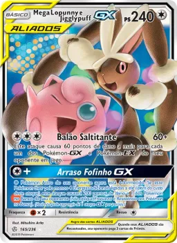 Mega Lopunny e Jigglypuff GX 165 Eclipse Cósmico