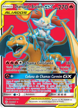 Charizard e Braixen GX 212 Eclipse Cósmico