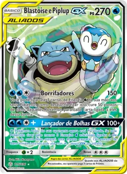Blastoise e Piplup GX 215 Eclipse Cósmico