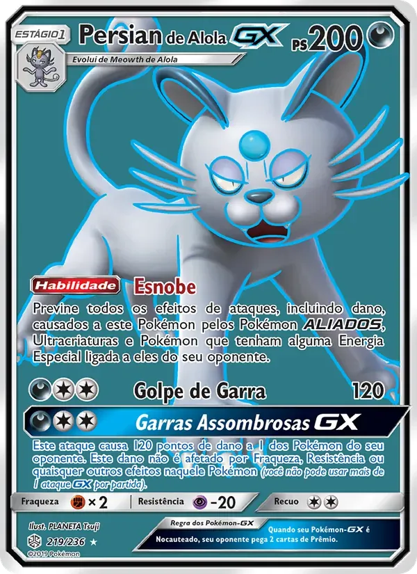 Persian de Alola GX 219/236 Eclipse Cósmico